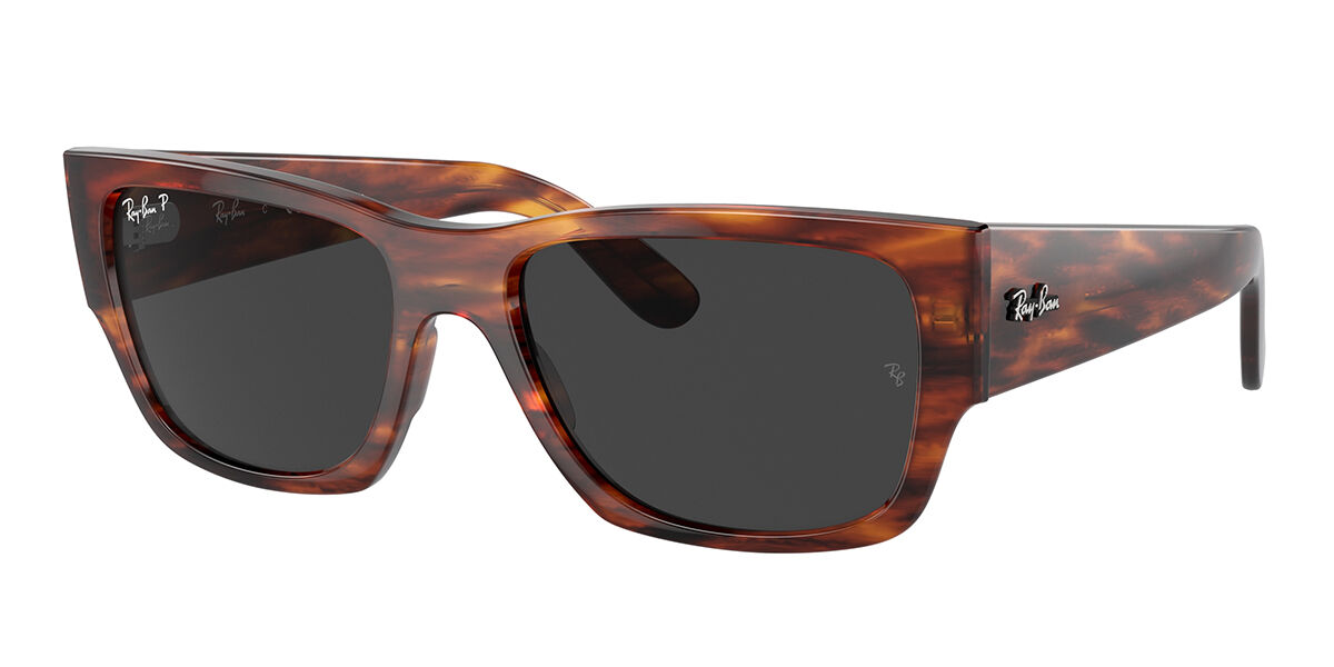 Ray-Ban RB0947S Carlos Polarized 954/48 Cuadrado Striped Tortoise gafas ...